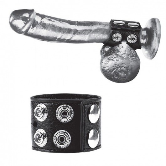 Ремень на член и мошонку 1.5  Cock Ring With Ball Strap - BlueLine - купить с доставкой в Орле