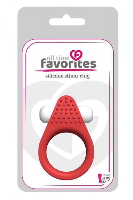Красное эрекционное кольцо LIT-UP SILICONE STIMU RING 1 RED - Dream Toys - в Орле купить с доставкой