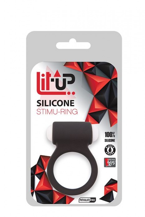Чёрное эрекционное виброкольцо LIT-UP SILICONE STIMU RING 3 BLACK - Dream Toys - в Орле купить с доставкой