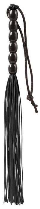 Чёрная мини-плеть из резины Rubber Mini Whip - 22 см. - Blush Novelties - купить с доставкой в Орле