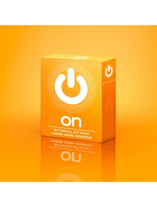 Презервативы ON) Stimulation с точками - 3 шт. - ON) - купить с доставкой в Орле