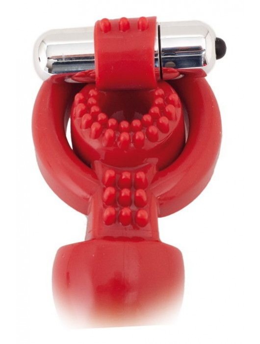 Красная вибронасадка с анальным стимулятором - ToyFa - в Орле купить с доставкой