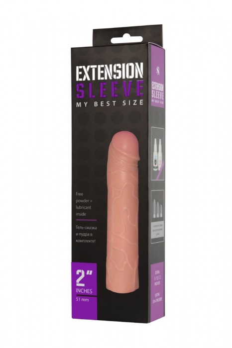 Насадка-удлинитель Extension sleeve телесного цвета - 18,5 см. - Sitabella - в Орле купить с доставкой