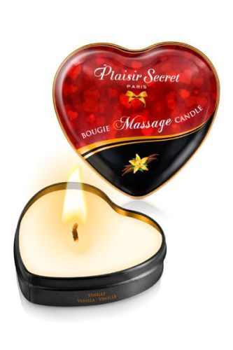 Массажная свеча с ароматом ванили Bougie Massage Candle - 35 мл. - Plaisir Secret - купить с доставкой в Орле