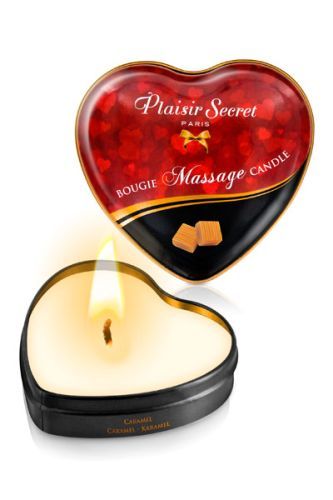 Массажная свеча с ароматом карамели Bougie Massage Candle - 35 мл. - Plaisir Secret - купить с доставкой в Орле