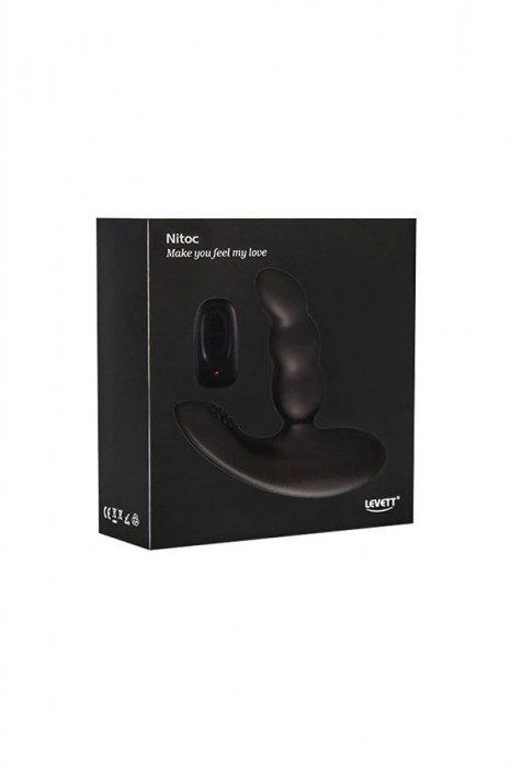 Черный силиконовый стимулятор простаты Levett Nitoc с пультом ДУ - Levett - в Орле купить с доставкой