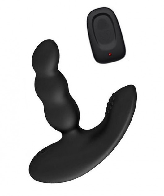 Черный силиконовый стимулятор простаты Levett Nitoc с пультом ДУ - Levett - в Орле купить с доставкой