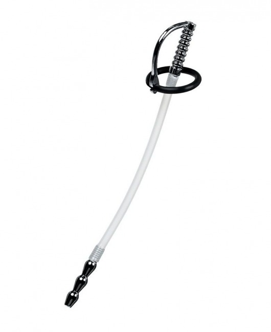 Силиконовый уретральный плаг со сменными фиксирующими кольцами Metal - ToyFa - купить с доставкой в Орле