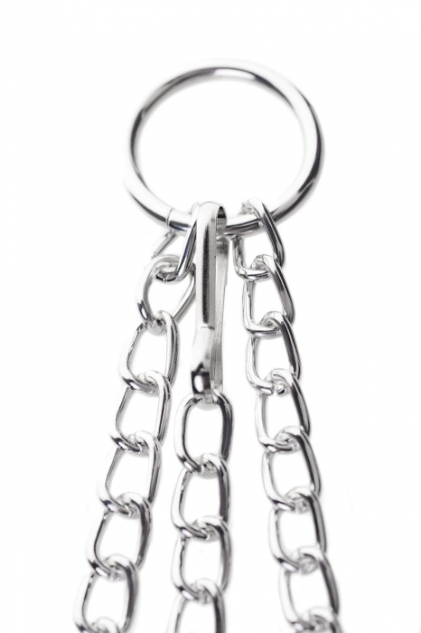 Черно-серебристые зажимы для сосков с кольцом для пениса TOYFA Metal - ToyFa - купить с доставкой в Орле