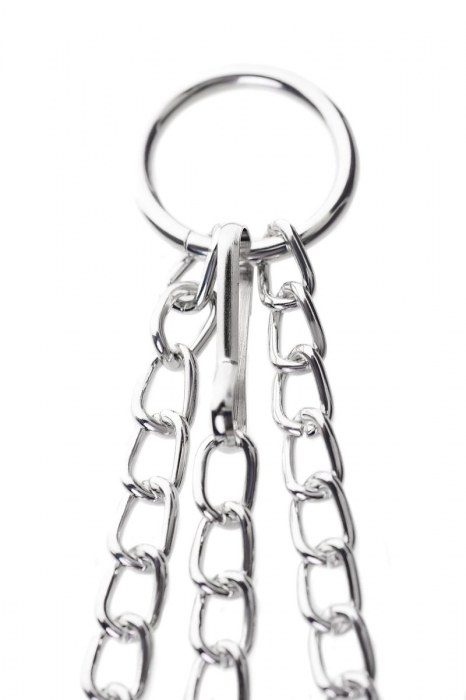 Серебристо-чёрные зажимы для сосков с кольцом для пениса TOYFA Metal - ToyFa - купить с доставкой в Орле