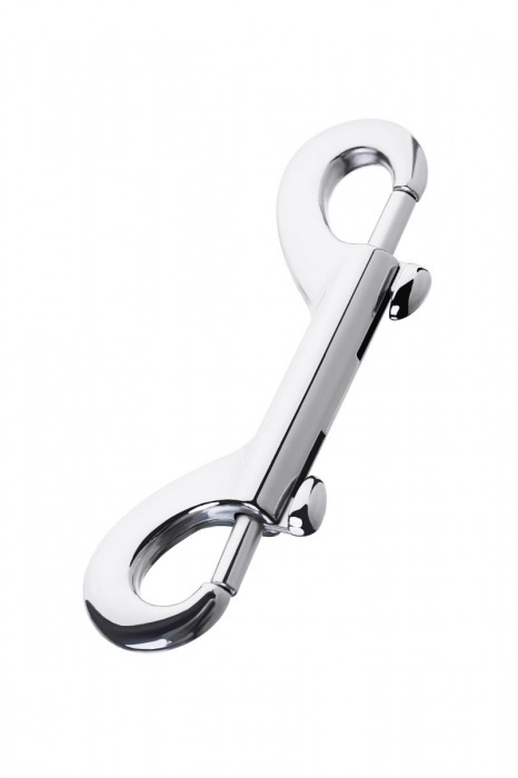 Серебристый двухсторонний карабин TOYFA Metal - ToyFa - купить с доставкой в Орле