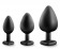 Набор черных анальных пробок с красным кристаллом-сердечком Bling Plugs Training Kit - Blush Novelties - купить с доставкой в Орле Набор черных анальных пробок с красным кристаллом-сердечком Bling Plugs Training Kit - Blush Novelties - купить с доставкой в Орле