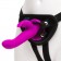 Лиловый страпон Rechargeable Vibrating Strap-On Harness Set - 17,6 см. - Happy Rabbit - купить с доставкой в Орле