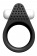 Чёрное эрекционное кольцо LIT-UP SILICONE STIMU RING 1 BLACK - Dream Toys - в Орле купить с доставкой